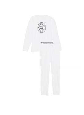 Пижама Cotton Long Pajama Set White