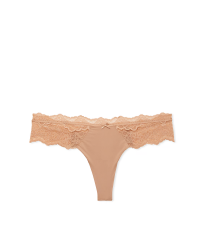 Трусики Lace-Trim Thong Panty Praline