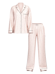 Пижама Glazed Satin Dew Drop Long Pajama Set Pink