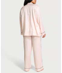 Піжама Glazed Satin Dew Drop Long Pajama Set Pink