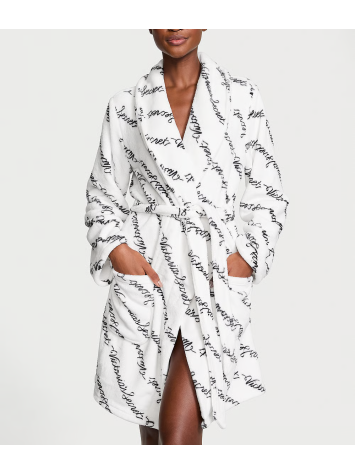 Плюшевий халат Short Cozy Robe Print