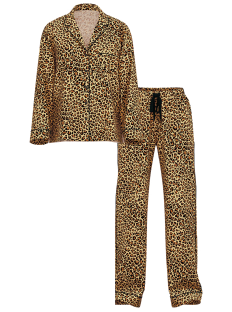 Пижама Flannel Long Pajama Set Gold Leopard