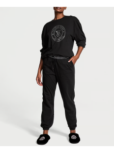 Піжама Cotton Long Pajama Set Black