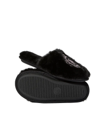 Домашні капці Closed-Toe Faux Fur Slippers Black