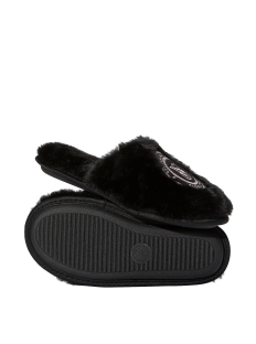 Домашние тапочки Closed-Toe Faux Fur Slippers Black