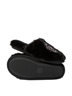 Домашні капці Closed-Toe Faux Fur Slippers Black