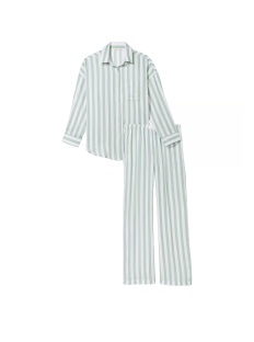 Пижама Cotton-Modal Long Pj Set Seasalt Green Stripe