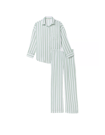 Піжама Cotton-Modal Long Pj Set Seasalt Green Stripe