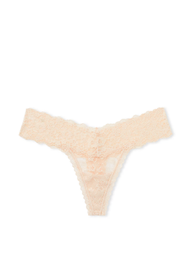 Трусики Lace-Up Lace Thong Panty Marzipan