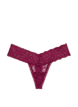 Трусики Lace Thong Panty Plum Rouge