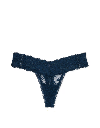 Трусики Lace-Up Lace Thong Panty Noir Navy