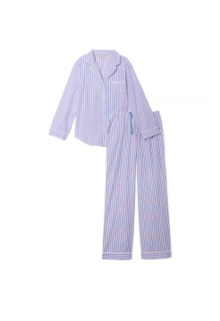 Піжама Cotton Long Pajama Set Denim Stripes