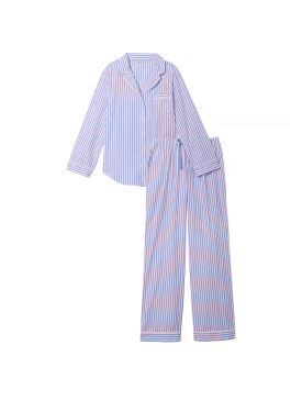 Піжама Cotton Long Pajama Set Denim Stripes