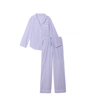 Піжама Cotton Long Pajama Set Denim Stripes