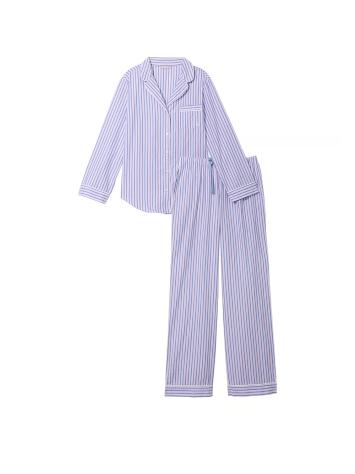 Пижама Cotton Long Pajama Set Denim Stripes