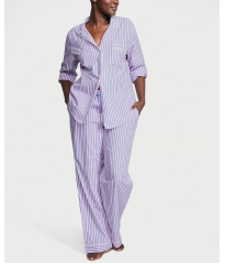 Піжама Cotton Long Pajama Set Denim Stripes