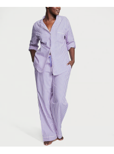 Пижама Cotton Long Pajama Set Denim Stripes