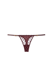 Трусики VS Logo Embroidery Thong Panty Brown