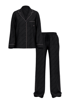 Сатинова піжама VS Satin Long Pj Set Black
