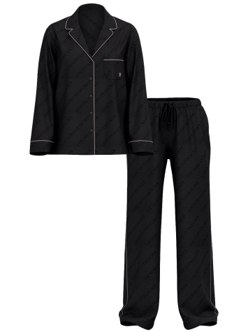 Сатинова піжама VS Satin Long Pj Set Black