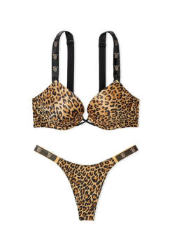 Комплект білизни Bombshell Shine Strap Add-2-Cups Push-Up Bra Set Leopard