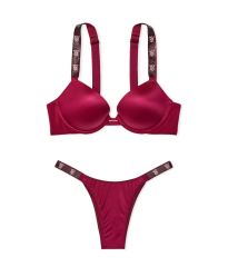 Комплект білизни Shine Strap Push-Up Bra Set Campari Red