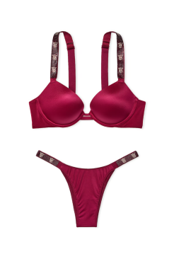 Комплект білизни Shine Strap Push-Up Bra Set Campari Red