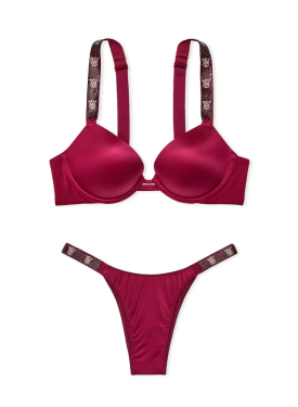 Комплект білизни Shine Strap Push-Up Bra Set Campari Red