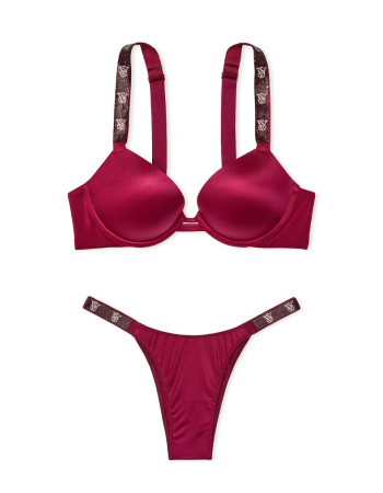 Комплект білизни Shine Strap Push-Up Bra Set Campari Red