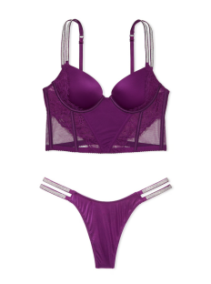 Комплект білизни Double Shine Strap Push-Up Corset Top Set Grape Soda