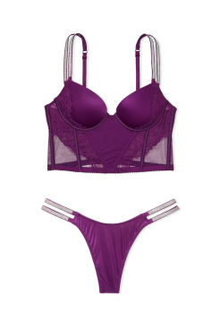 Комплект білизни Double Shine Strap Push-Up Corset Top Set Grape Soda