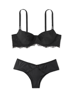 Комплект білизни Wicked Unlined Smooth & Lace Balconette Bra Black