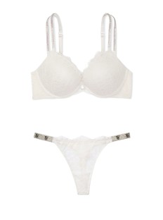 Комплект білизни Bombshell Add-2-Cups Double Shine Strap Lace Bra Coconut White set