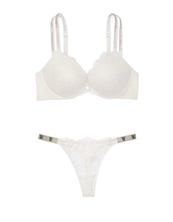 Комплект білизни Bombshell Add-2-Cups Double Shine Strap Lace Bra Coconut White set