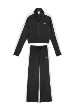 Спортивный костюм Mesh Tech Cropped Full-Zip Jacket Wide-leg Pants Deep Black
