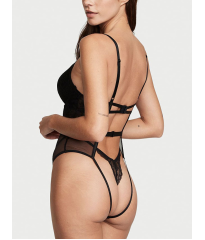 Боди Push-Up Cutout Lace Teddy Black