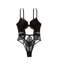 Боді Push-Up Cutout Lace Teddy Black