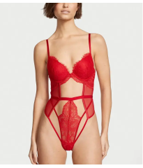 Боді Push-Up Cutout Lace Teddy Lipstick