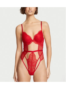 Боди Push-Up Cutout Lace Teddy Lipstick