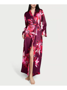 Халат Satin Long Robe Floral Print