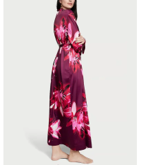 Халат Satin Long Robe Floral Print