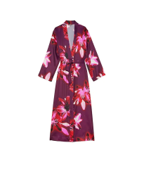 Халат Satin Long Robe Floral Print