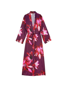 Халат Satin Long Robe Floral Print