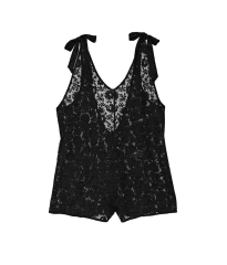 Ромпер Swim Crochet Lace Romper Cover-Up Black