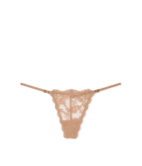 Трусики Lace Adjustable V-String Panty Praline