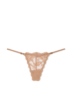 Трусики Lace Adjustable V-String Panty Praline