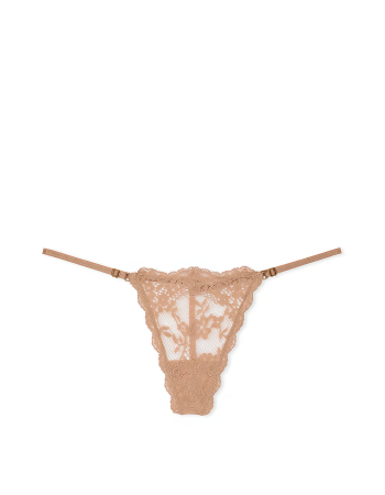 Трусики Lace Adjustable V-String Panty Praline