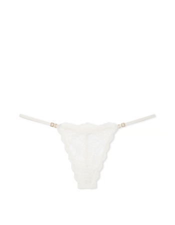 Трусики Lace Adjustable V-String Panty White