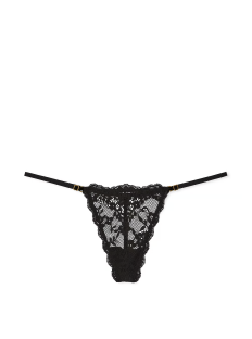 Трусики Lace Adjustable V-String Panty Black