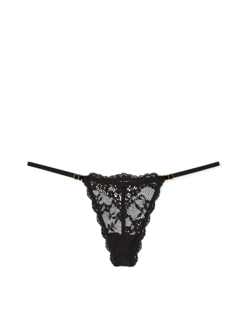 Трусики Lace Adjustable V-String Panty Black